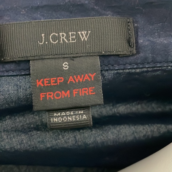 J. Crew Navy and White Button Down Pajama Shirt size small - Picture 3 of 4